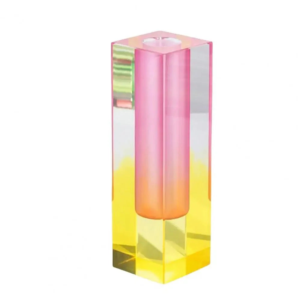 Crystal Effect Gradient Vase Modern Acrylic Tabletop Decor