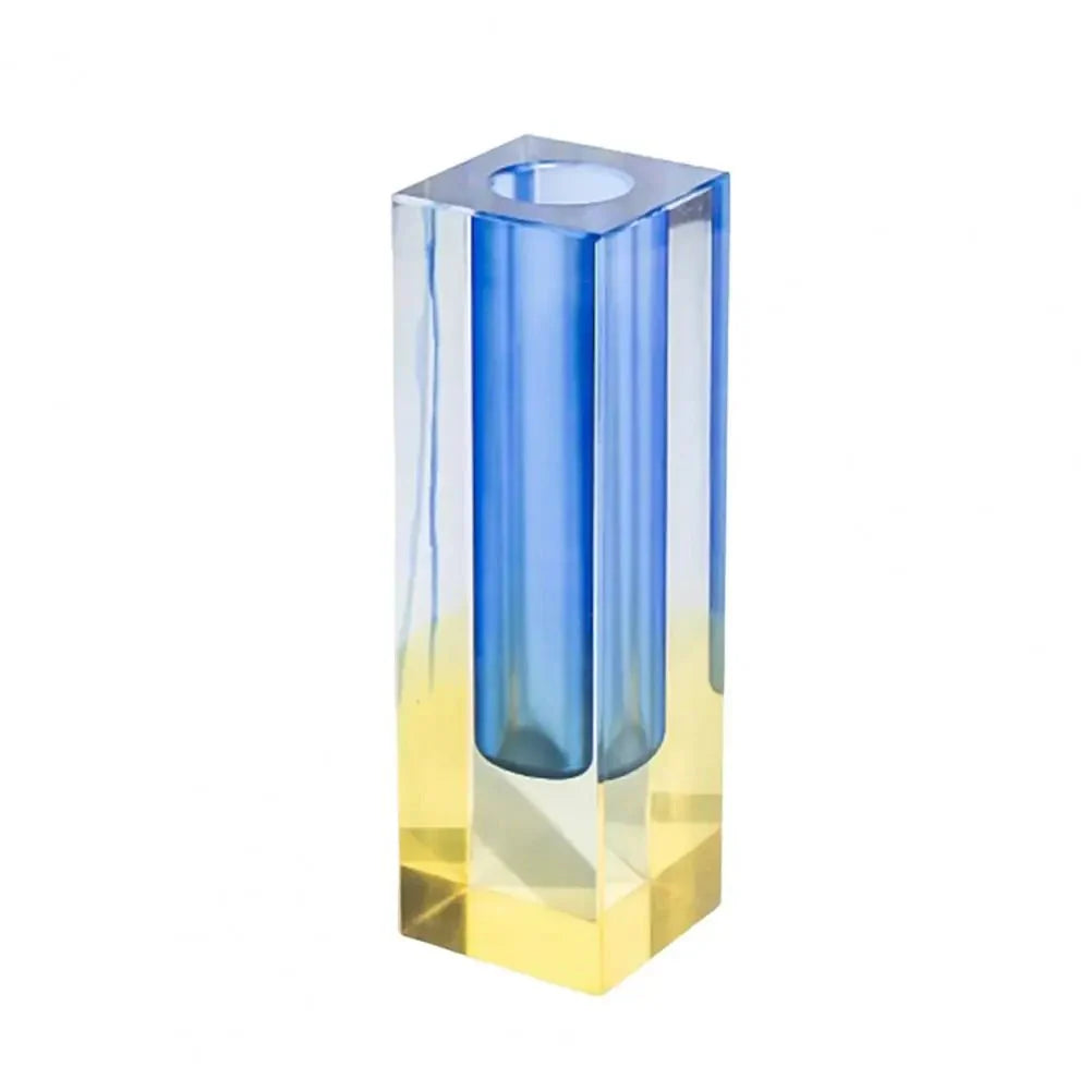 Crystal Effect Gradient Vase Modern Acrylic Tabletop Decor