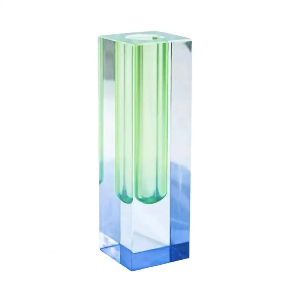 Crystal Effect Gradient Vase Modern Acrylic Tabletop Decor