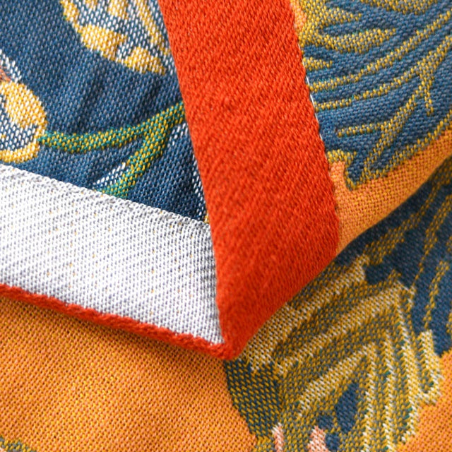 Bright Color Hibiscus Reversible Bath Towel-6