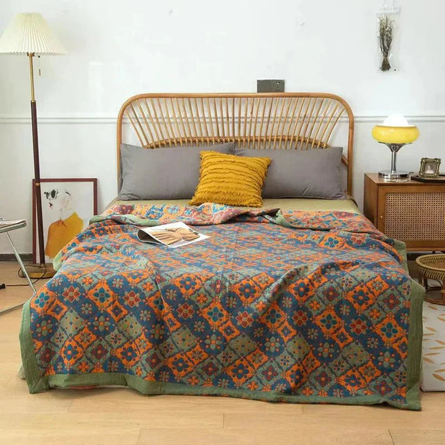 Decorative Bohemian Style Bed Blanket for Cozy Comfort