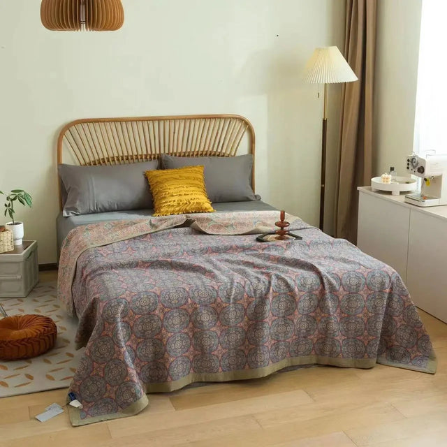 Decorative Bohemian Style Bed Blanket for Cozy Comfort