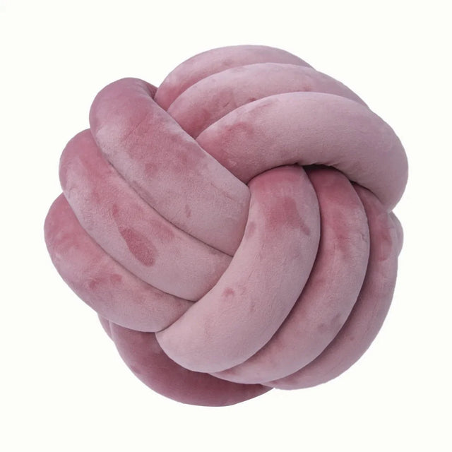 Decorative Knotted Suede Effect Ball Soft Cushion Pillow