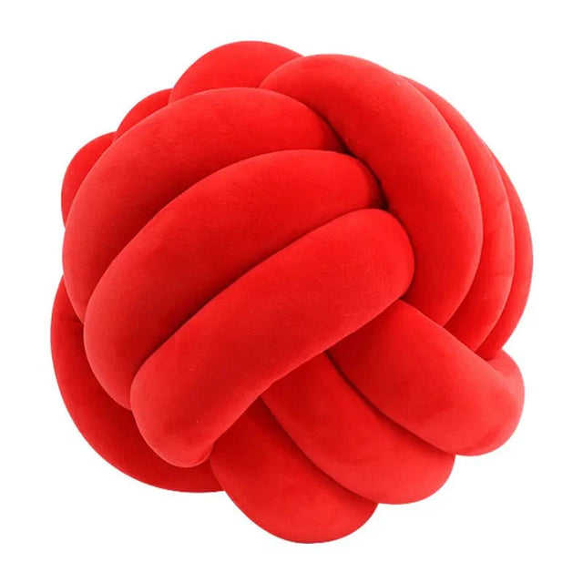 Decorative Knotted Suede Effect Ball Soft Cushion Pillow