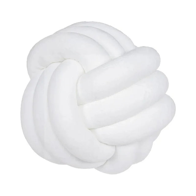 Decorative Knotted Suede Effect Ball Soft Cushion Pillow