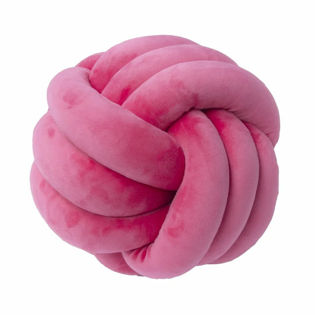 Decorative Knotted Suede Effect Ball Soft Cushion Pillow
