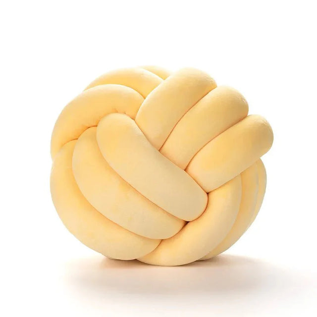 Decorative Knotted Suede Effect Ball Soft Cushion Pillow