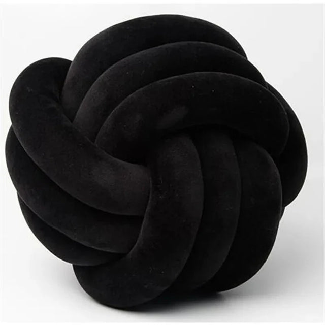 Decorative Knotted Suede Effect Ball Soft Cushion Pillow