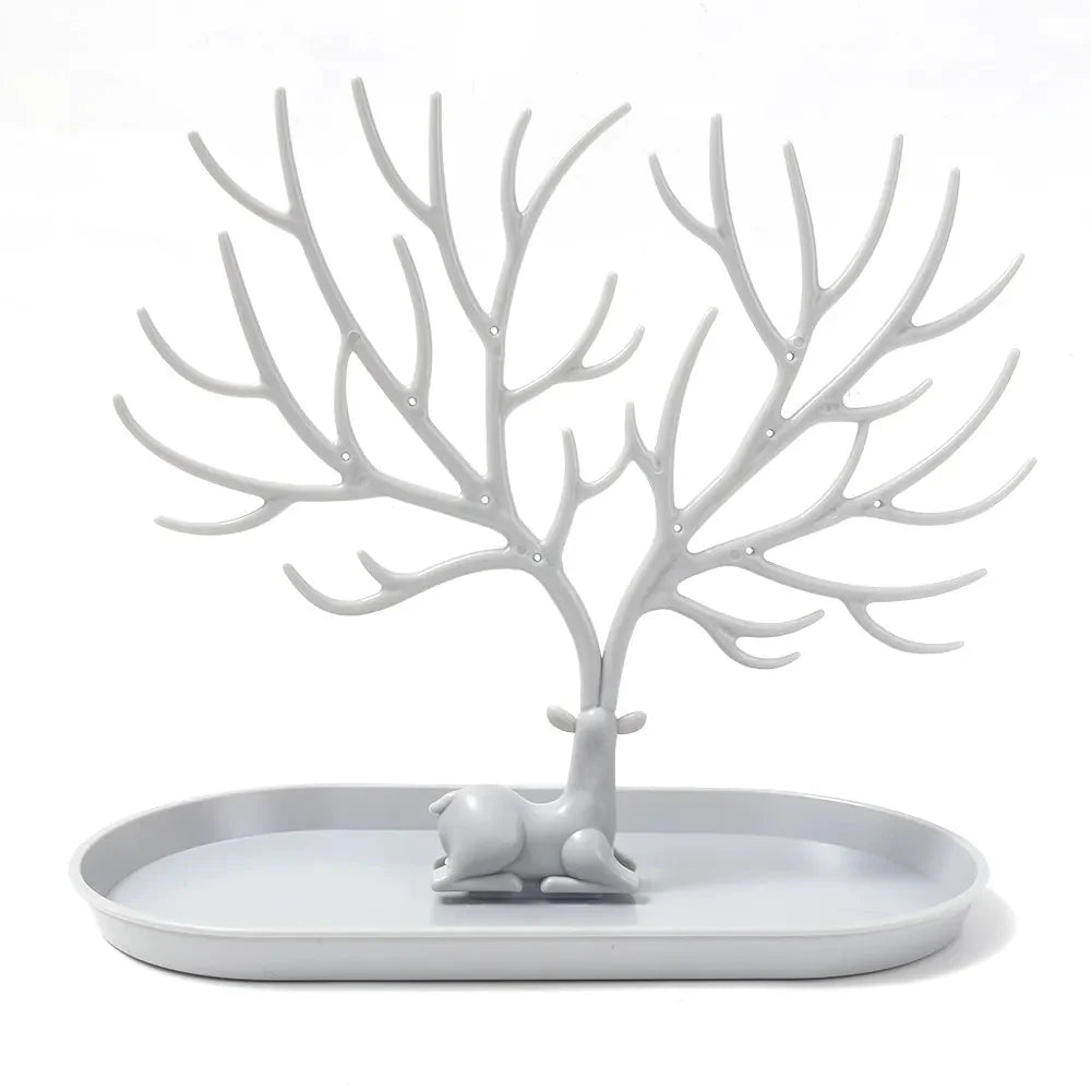 Deer Shaped Jewellery Display Stand in Chic Plastic Design