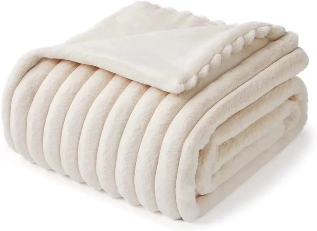 Double Layer Faux Fur Warm Winter Plush Blanket for Cozy Nights