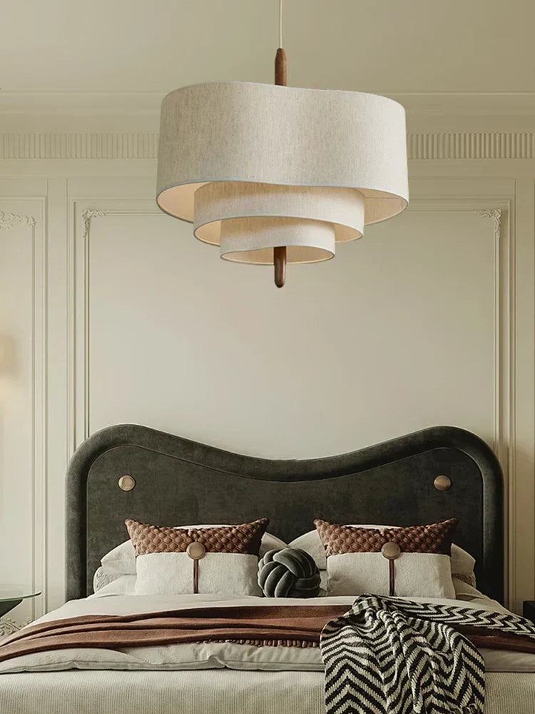 Stylish Fabric Chandelier for Contemporary Living Room or Bedroom Ambiance