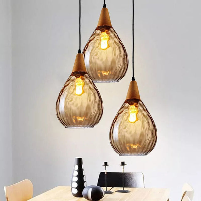 Vintage Teardrop Glass Ceiling Light for Stylish Kitchens