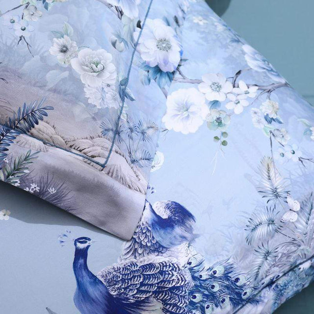 Dreamland Duvet Cover Set – 500 TC Egyptian Cotton with Floral Bird Design