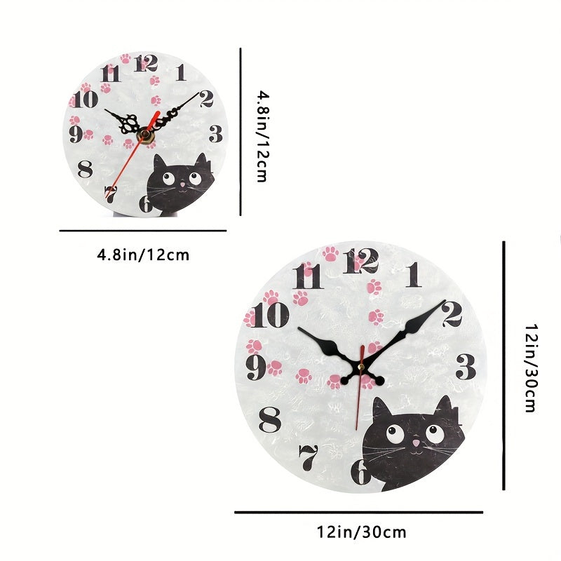 WhiskerWatch Adorable Silent Cat Wall Clock Stylish Decor