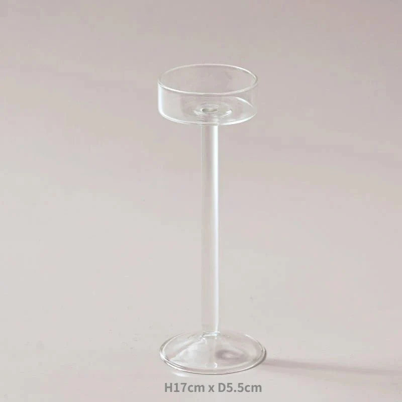 Elegant Glass Tealight Candle Holder Set for Home Decor