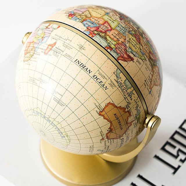 English Version Small Teaching World Globe - Modern Plastic Design