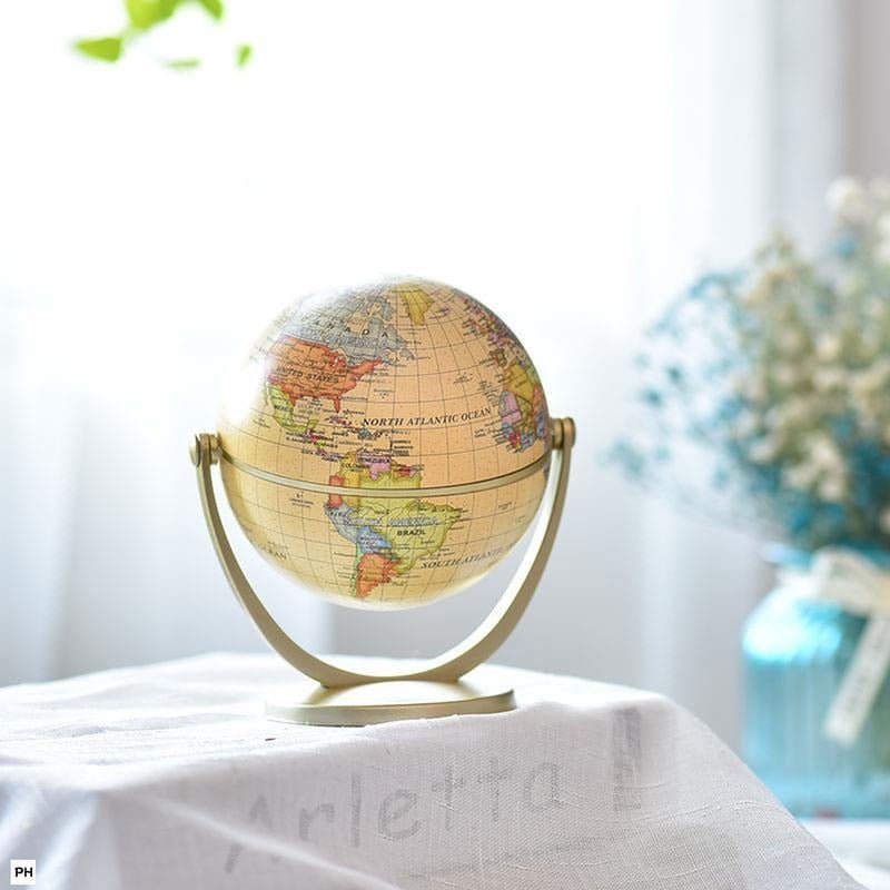 English Version Small Teaching World Globe - Modern Plastic Design