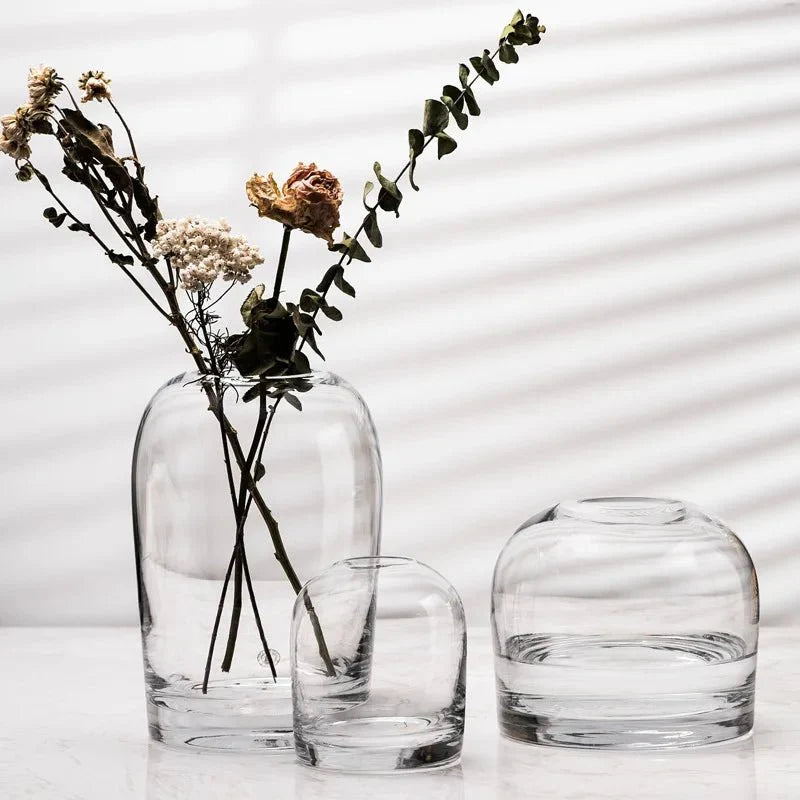 European Style Creative Flower Vase in High-Quality Glass