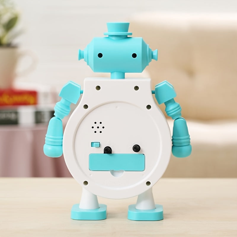 Fun Cartoon Robot Alarm Clock with Sleep Timer for Kids