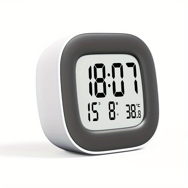 Compact Digital Alarm Clock with Temperature Display