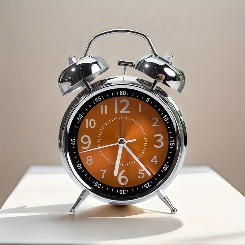 Classic Metal Bell-Top Alarm Clock for Timely Wake-Ups