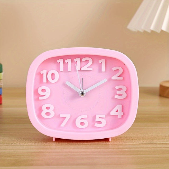 Stylish Compact Square Clock with 3D Design for Modern Decor