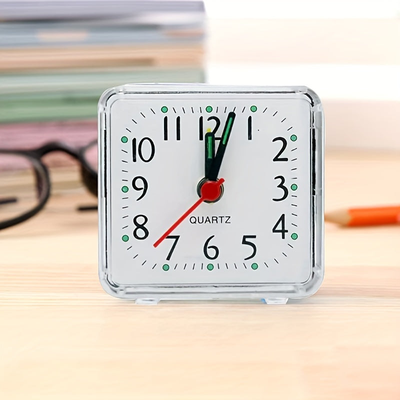 Simple White Square Alarm Clock