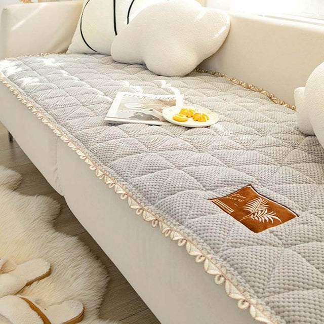 Bread Shape Chenille Non-slip Couch Cover for Sofa