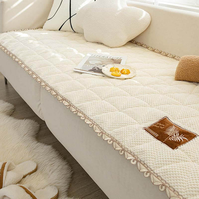 Bread Shape Chenille Non-slip Couch Cover for Sofa