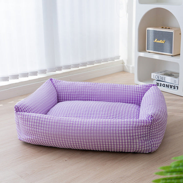 Cozy Bolstered Dog Bed with Removable Cover Polyester