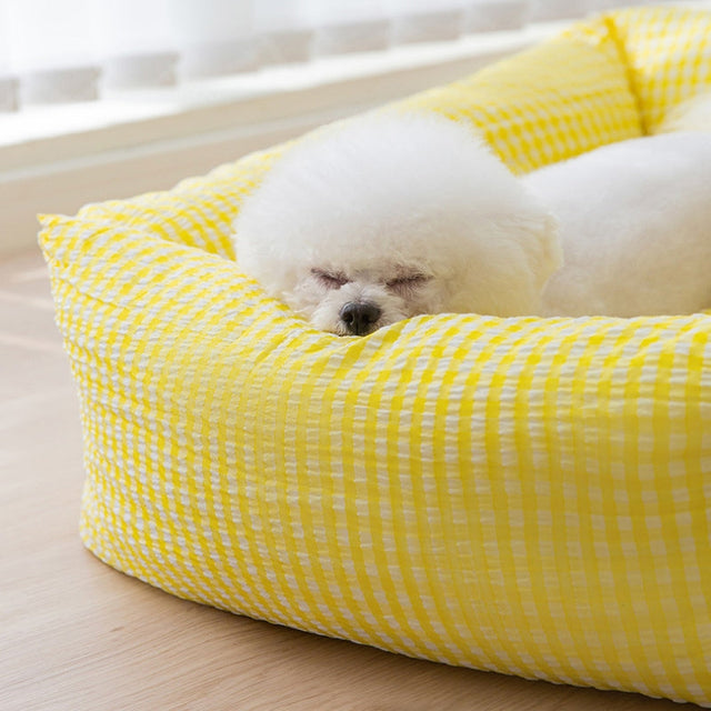 Cozy Bolstered Dog Bed with Removable Cover Polyester