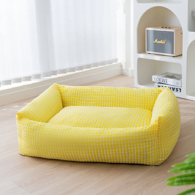 Cozy Bolstered Dog Bed with Removable Cover Polyester