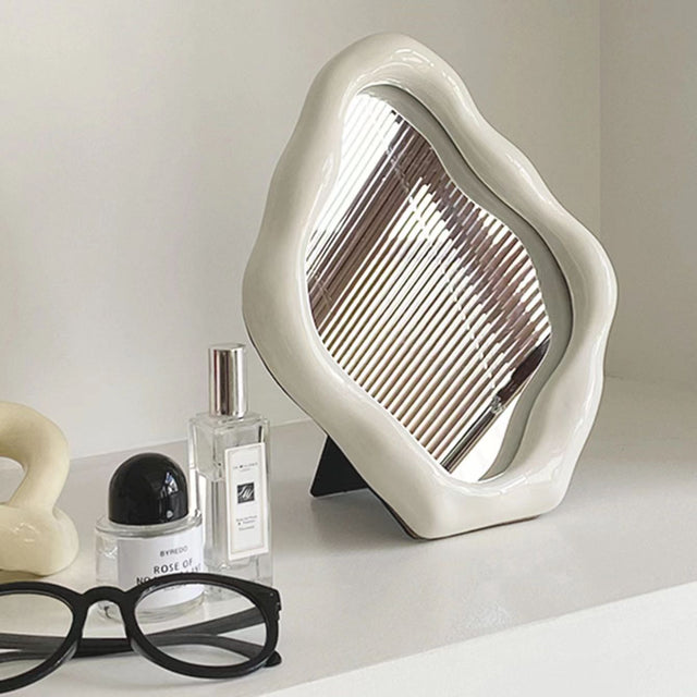 Squiggly Mirror - Nordic Electroplated Silver Design