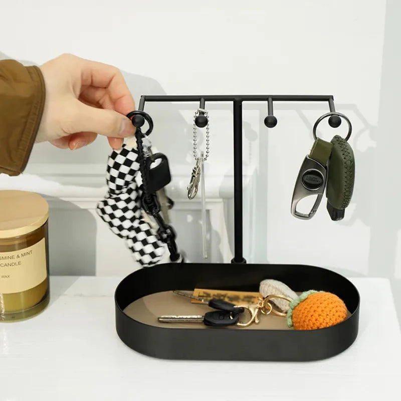 Small Hallway Organiser Tray - Eco-Friendly Metal Style