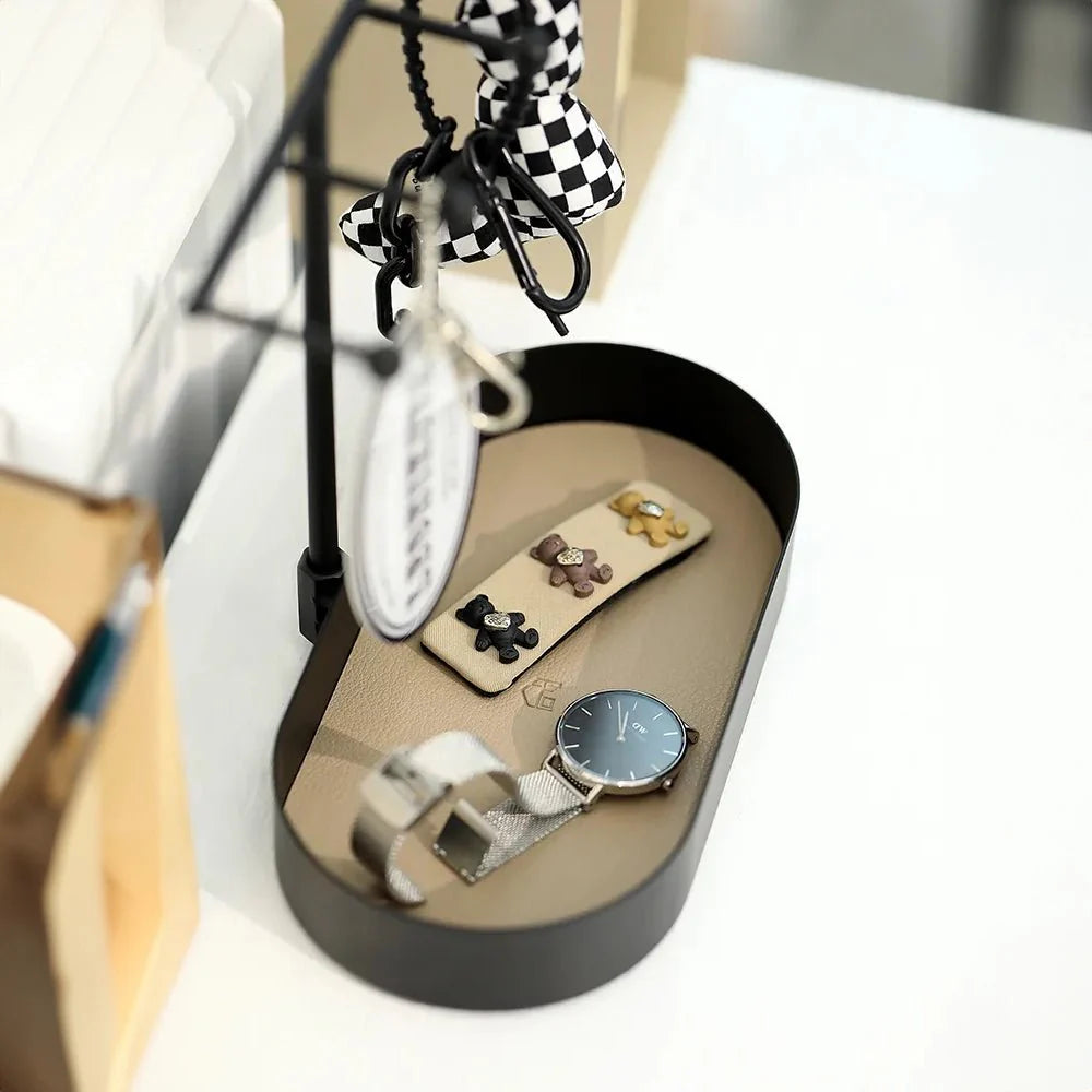 Small Hallway Organiser Tray - Eco-Friendly Metal Style