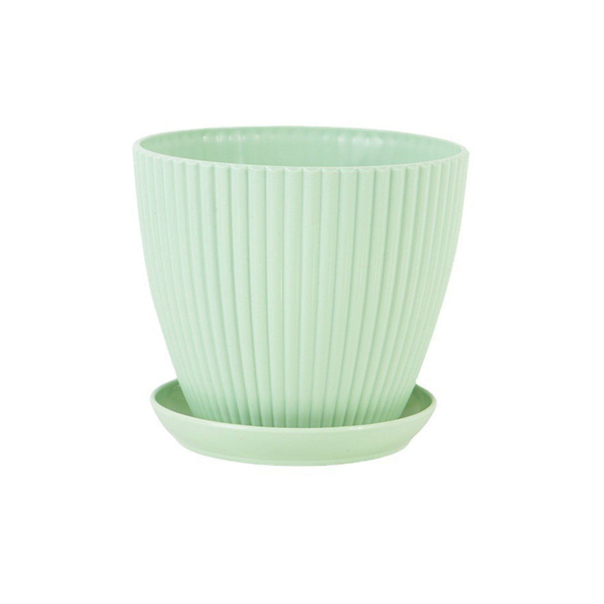 Home Garden Plant Pot With Tray - Modern Plastic Design