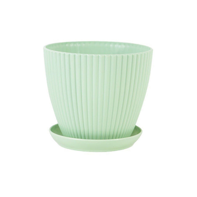 Home Garden Plant Pot With Tray - Modern Plastic Design