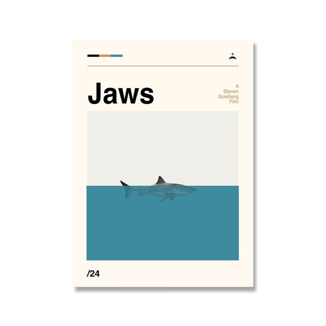 Iconic Films Retro Wall Art Canvas Posters - Unframed Decor