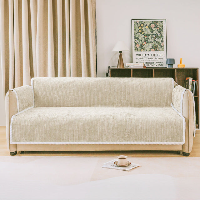 All-Season Anti-Slip Striped Pet Rug Furniture Protector