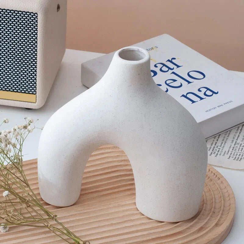 Irregular Minimalist Ceramic Vase Set for Modern Decor