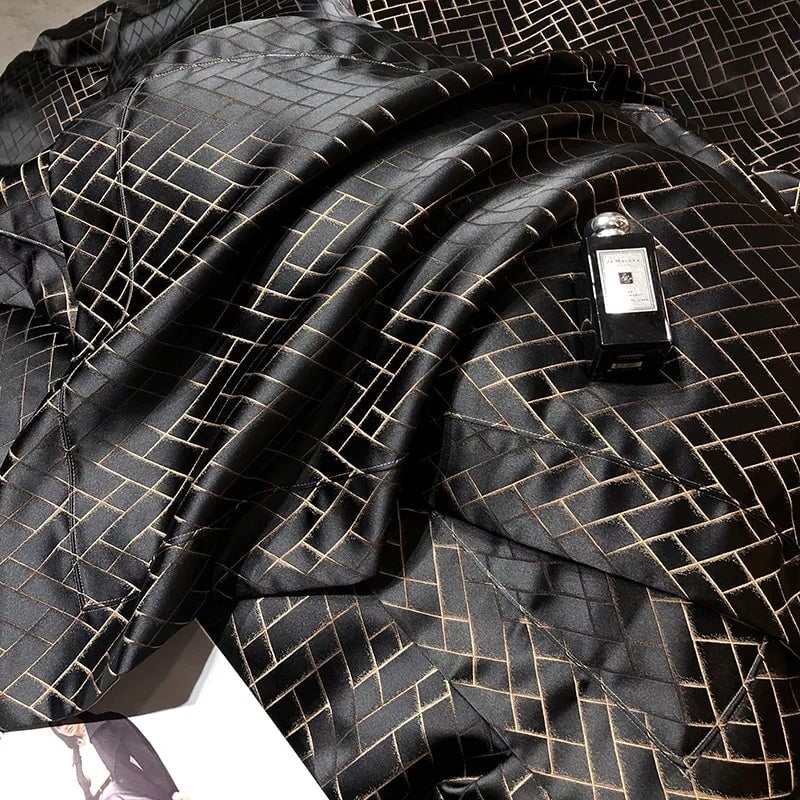 Noir Jasmine Luxury Jacquard Duvet Cover Set