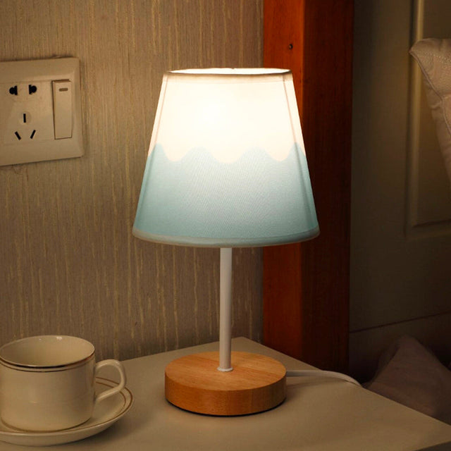 Scandinavian Wooden Stella Bedside Lamp Touch Sensitive Design