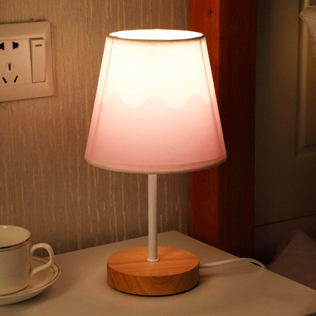 Scandinavian Wooden Stella Bedside Lamp Touch Sensitive Design
