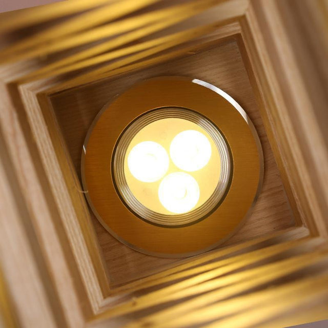 Wooden Bedside Lamp with Vintage Metal Bell Shade