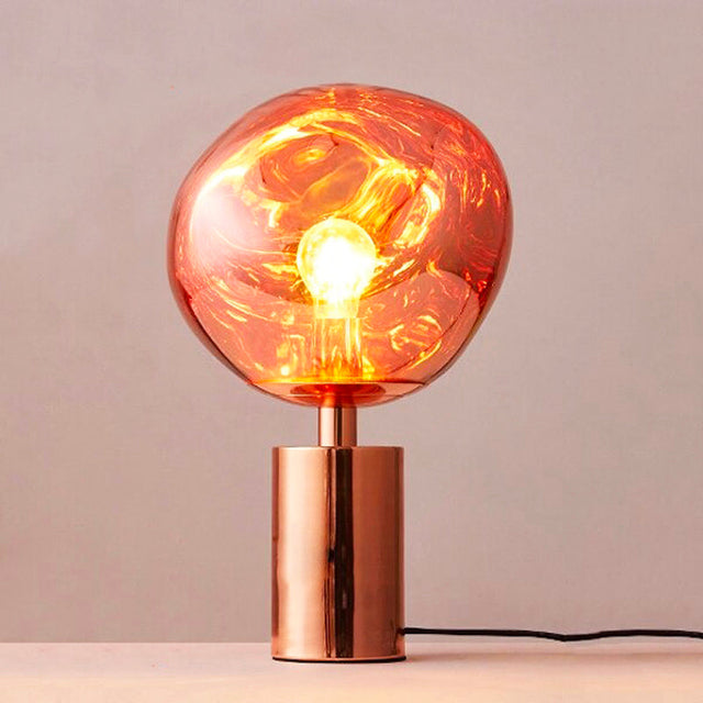 Lava Ball Design Bedside Lamp with Chic Glass Style