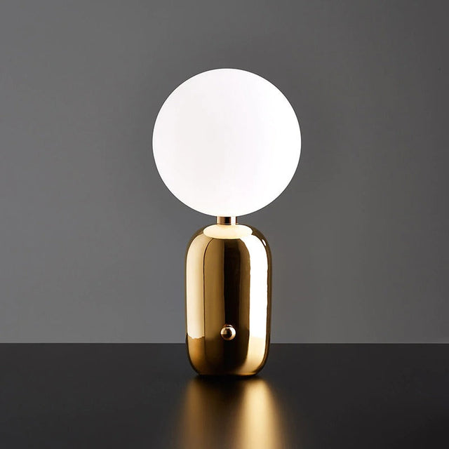 Design Ball-Shaped Bedside Lamp in Chic Glass Style