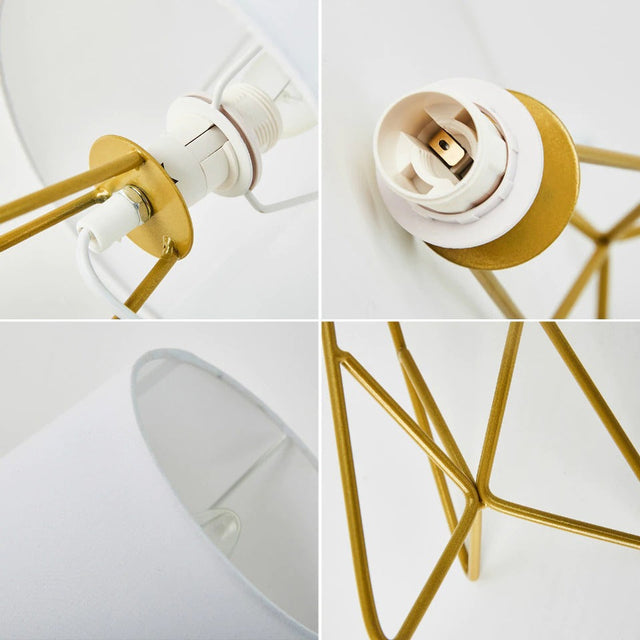 Industrial Bedside Lamp with Colorful Beads and Soft Light