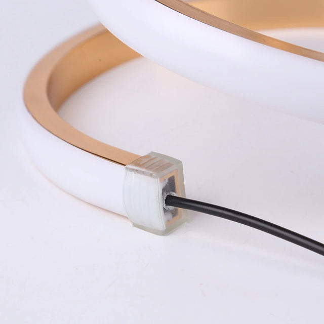 Spiral LED Bedside Lamp with Golden Aluminum Design