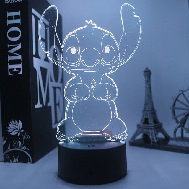 Stitch LED Bedside Lamp with 7 Color Changing Lights