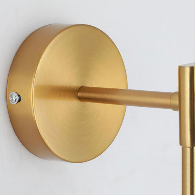 Golden Metal Ball Wall Bedside Lamp with USB Rechargeable Feature